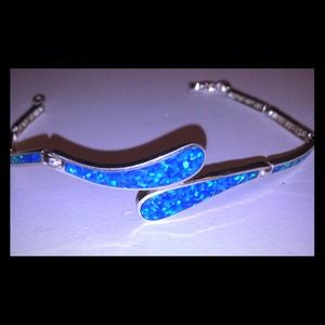 Sterling silver turquoise opal bracelet
