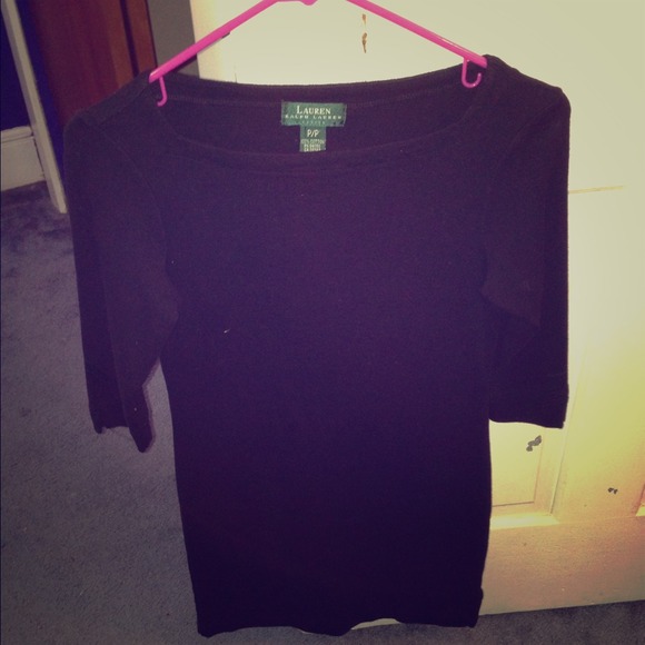 Black 3/4 length sleeve black Ralph Lauren dress