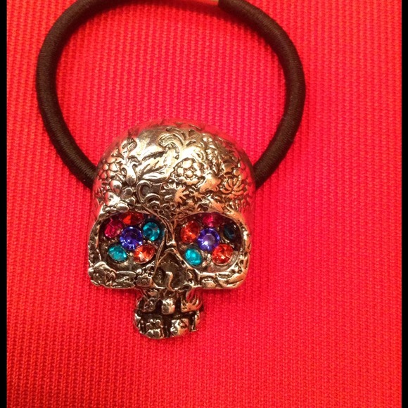 ๐๐HOST PICK๐๐Silver Skull Rhinestone Ponytail - Picture 2 of 2