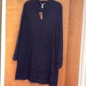 Lucky Brand navy tunic top