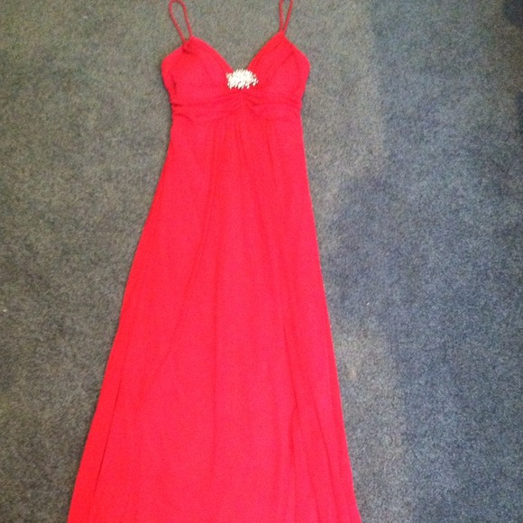 Long pink formal dress