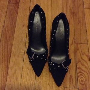 BCBG Suede Studded Stiletto Shoe.
