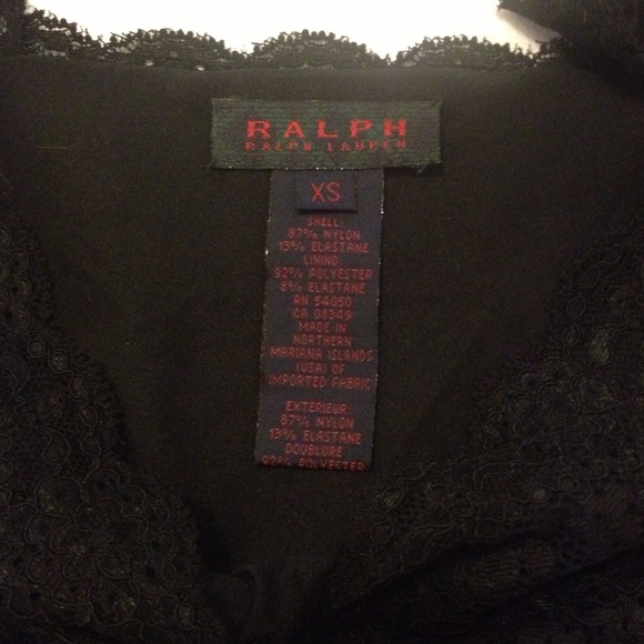 ❌SOLD❌ NWOT Ralph Lauren Lace Tank - black - Picture 3 of 4