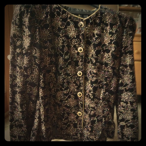 Velvet jacket top