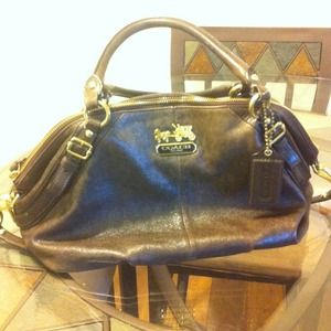 Authentic Brown Leather Coach Bag