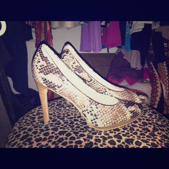 Snake print shoes