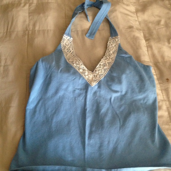 ✂Reduced✂🎀VS-Baby Blue Halter Top💘