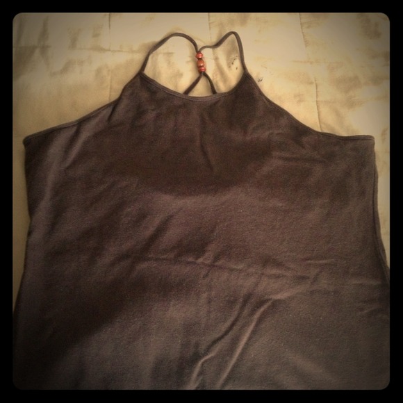 VS_Chocolate Brown Razor Back Top
