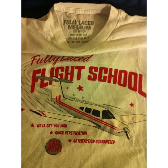 Mens Fully Laced "Flight School" t-shirt - Picture 2 of 2