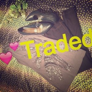 *Sale* Forever 21 beaded one shoulder tank