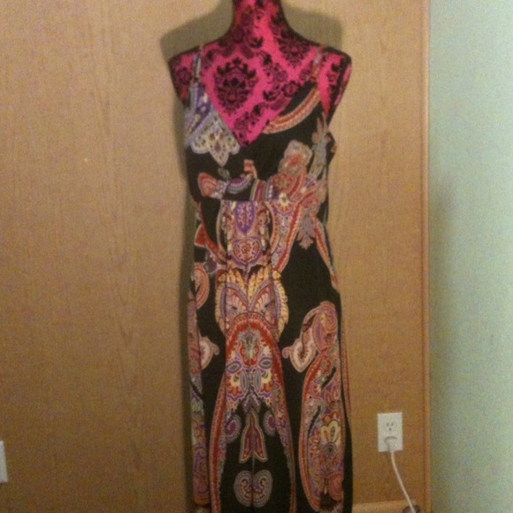 Paisley print maxi dress