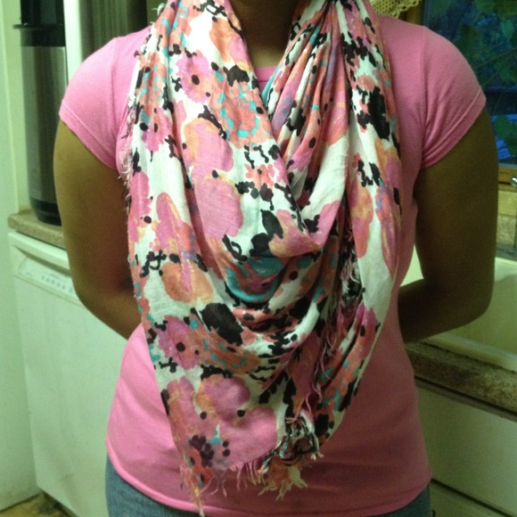 Floral square scarf