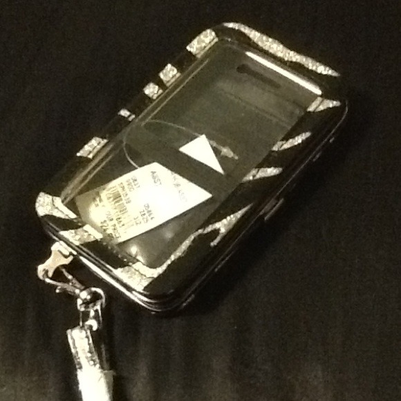 Iphone 4/4s silver zebra print clutch wallet!