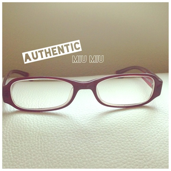 Authentic Miu Miu eyeglasses in burgundy - Picture 1 of 3