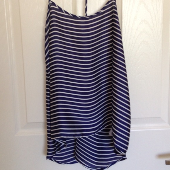 Navy stripe blouse