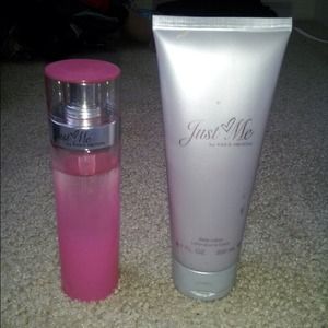 Just me by Paris Hilton body lotion and fragrance!