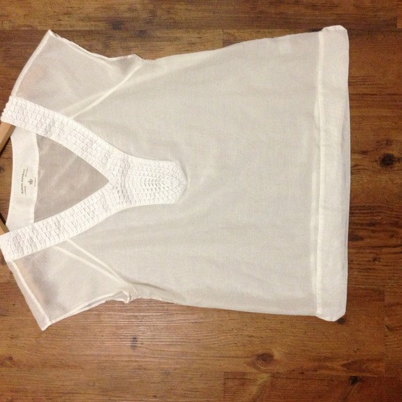 All White Cotton/Silk Top