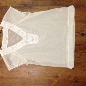 All White Cotton/Silk Top