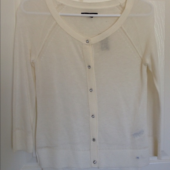 White sheer cardigan
