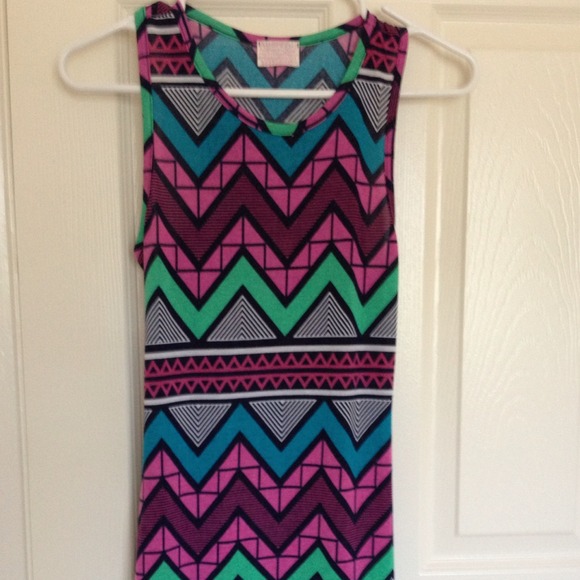 Colorful Aztec print dress