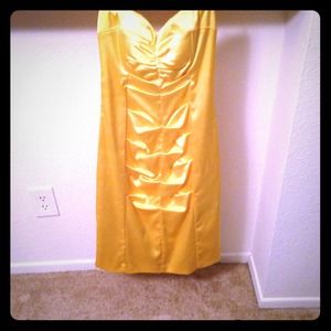 Beautiful bright yellow cocktail dress