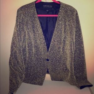 Black and gold sparkle blazer