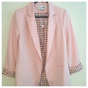 🎀SOLD🎀Forever21 Blush Pink Blazer💕