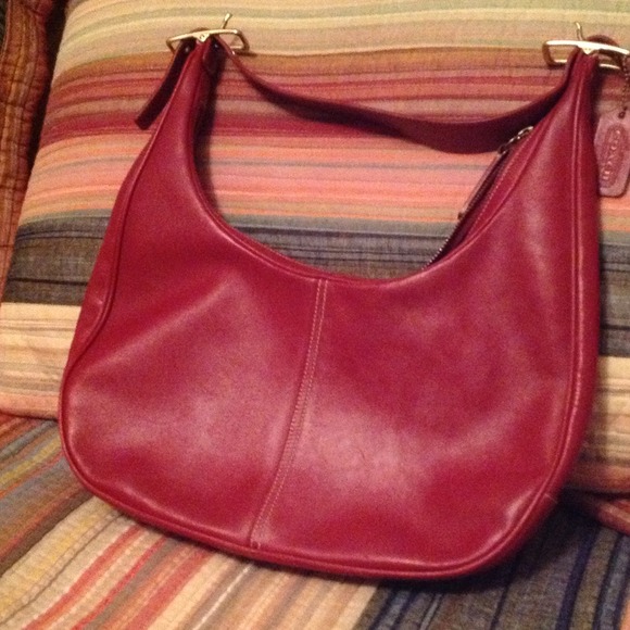 Red Coach handbag