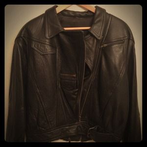 Black Fully Lined Leather Jacket