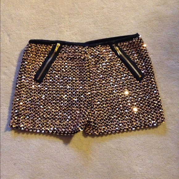 Gold Sequin shorts