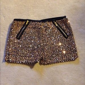 Gold Sequin shorts