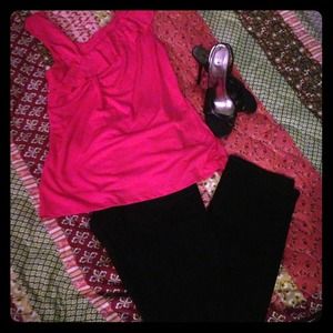 Asymmetrical sleeveless top
