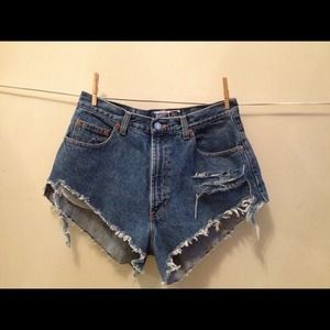 Vintage Distress High Waist Denim