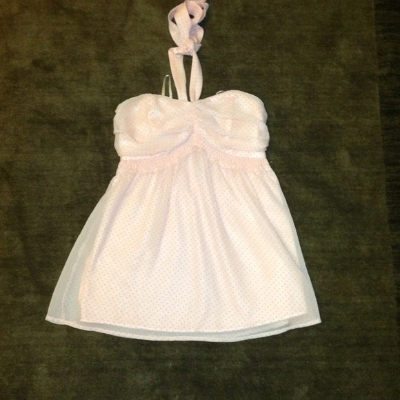 Pink haltered baby doll top