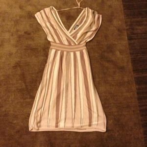 Shimmer color block knitted dress