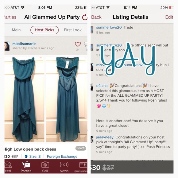 ▫️HOLD▫️🎉HOST PICK 2/5🎉 💎GLAM💎High Low dress - Picture 3 of 4