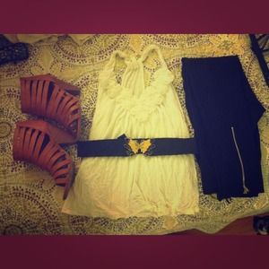 White Racer Back Cotton Tank