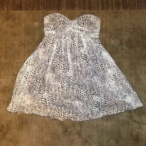 Sweetheart animal print dress