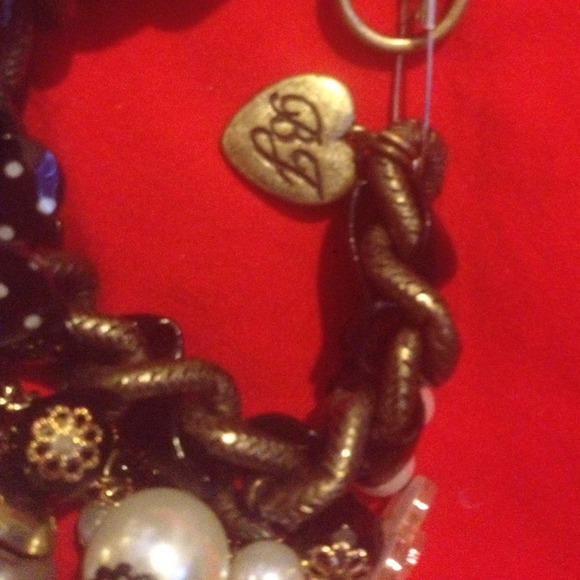 Blinged out Betsey Johnson bracelet - Picture 3 of 3
