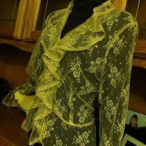 Sheer/Lacey, Ruffle Blouse