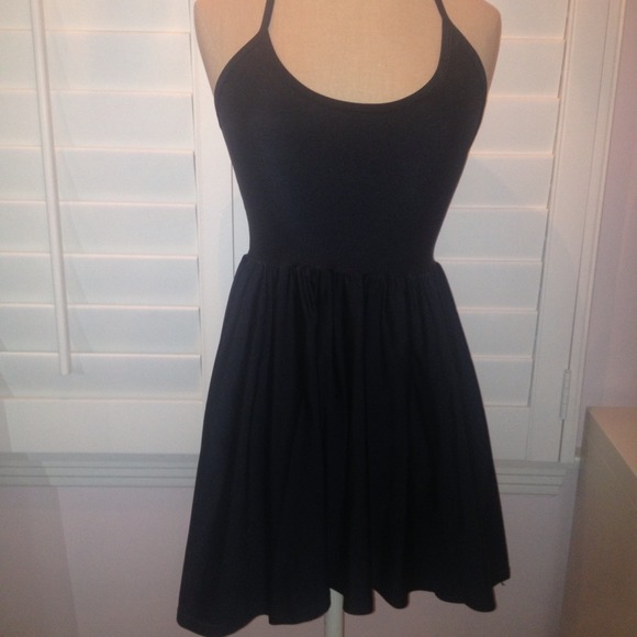 Black Spandex Halter Dress