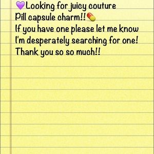 Looking for juicy couture pill charm
