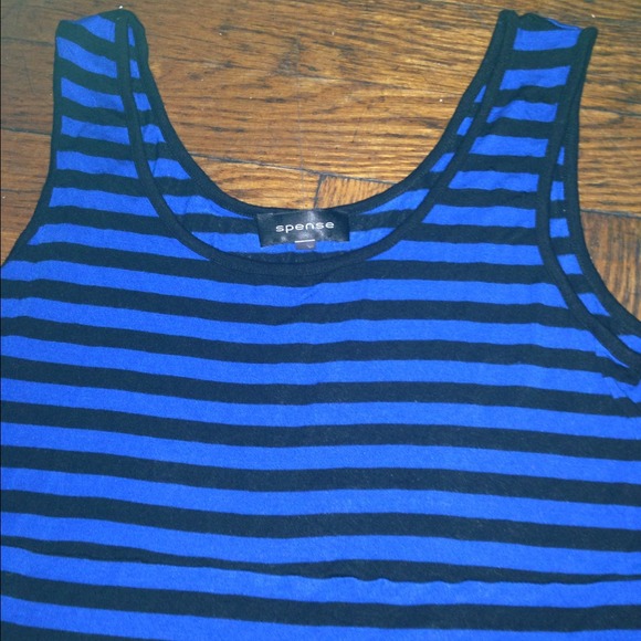 Long tichert dress blue w black - Picture 1 of 4