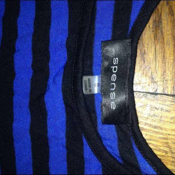 Long tichert dress blue w black - Picture 2 of 4