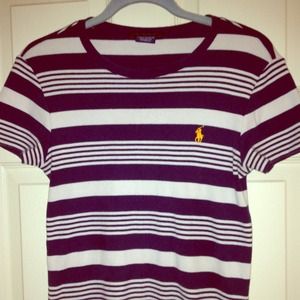 Ralph lauren blue striped top