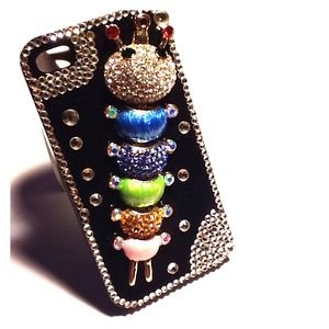 3d Swarovski Crystal Bling Case for Iphone 4 / 4s