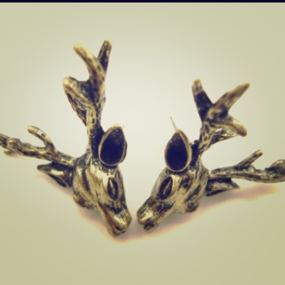 Jewelry - Gold Stag Earrings