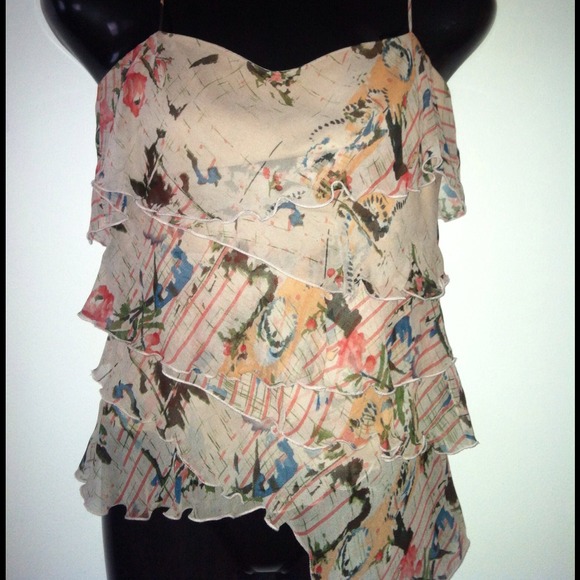 BCBG Silk Trendy Top