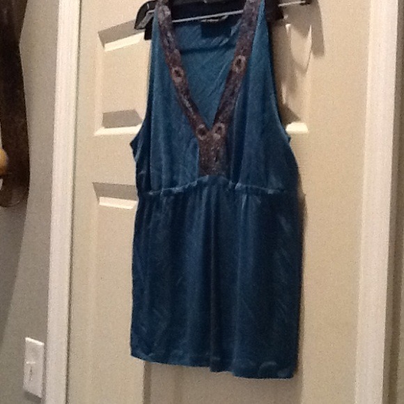 The Limited - Sequined V neck Dress Top