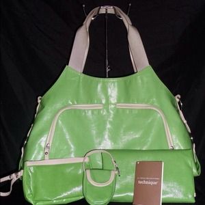 JJ Cole Technique Green Diaper Bag